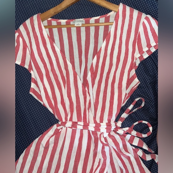 J Crew Striped Tie-Wrap Dress - Picture 8 of 16